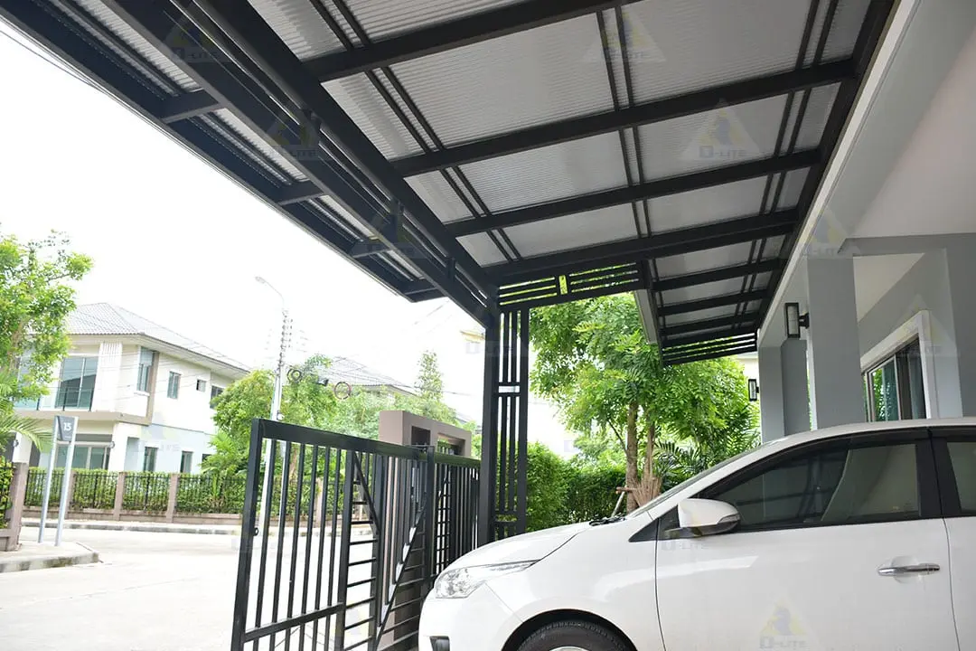กันสาดที่จอดรถหน้าบ้าน