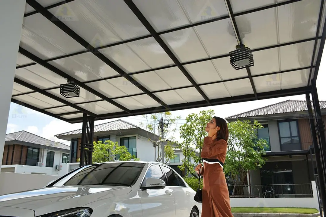 แผ่นกันสาดที่จอดรถ